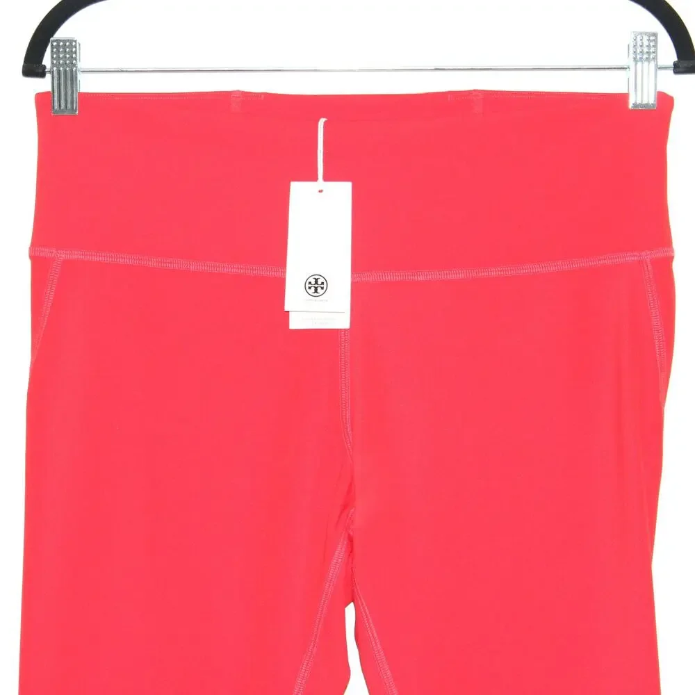 Tory Burch Sculpt Compression Chevron 7/8 Legging Radient Red White XL